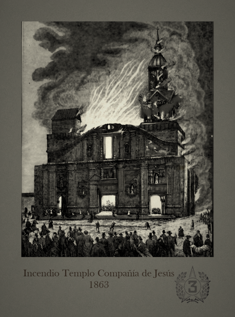 Incendio Iglesia de la Compañía de Jesús