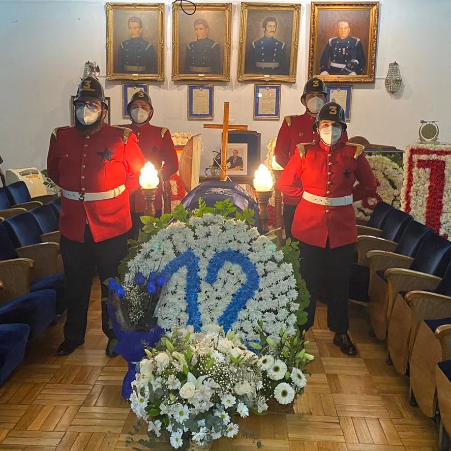 Guardia de Honor por fallecimiento del VH de la Duodécima Compañía y MH de la instiución don Manuel Carvajal Tamayo (QEPD).